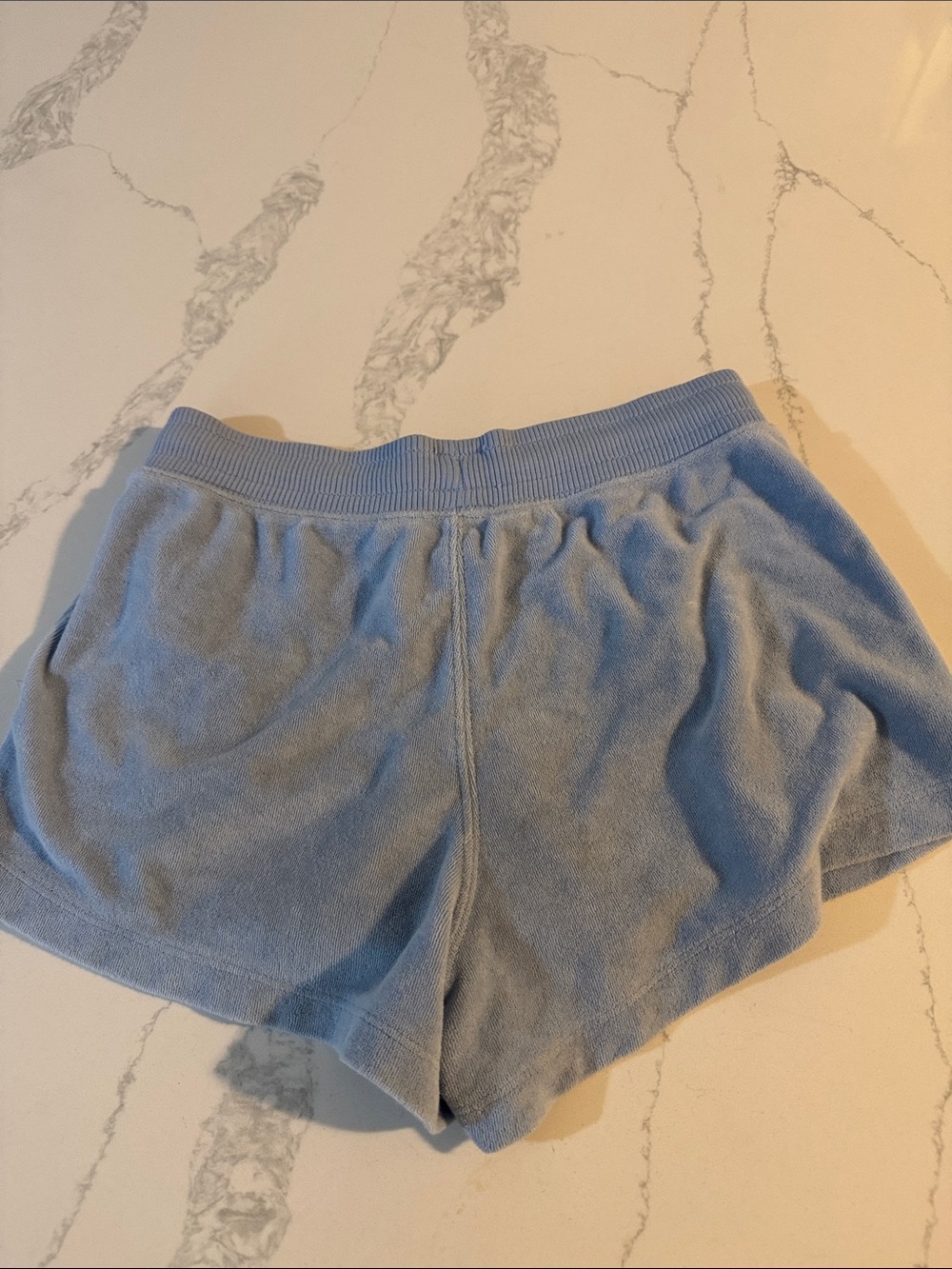 Polo by Ralph Lauren Light Blue Terry Shorts with Pink Trim - Picture 3 of 4